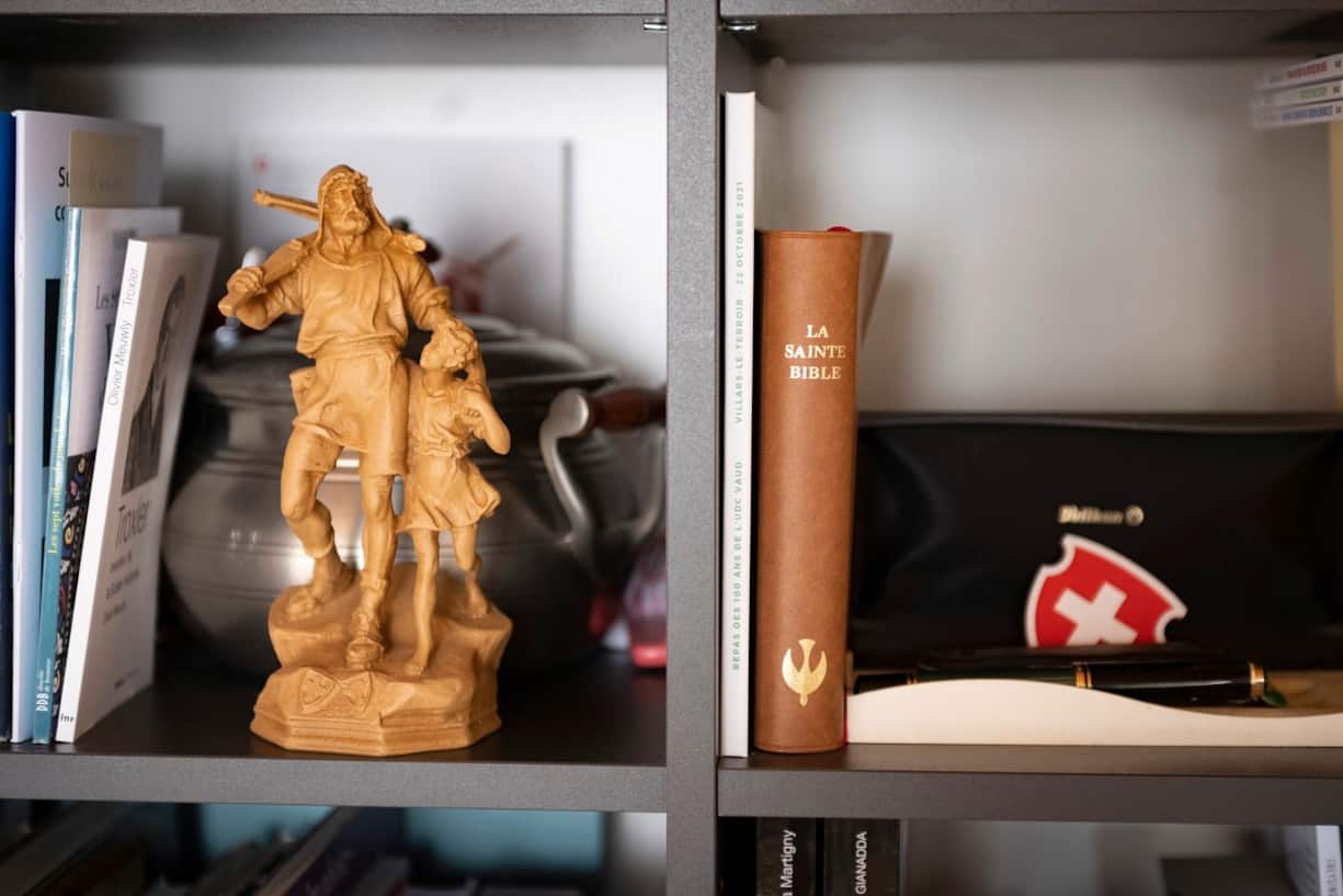La bibliothèque de Kevin Grangier, président de la section vaudoise de l'UDC