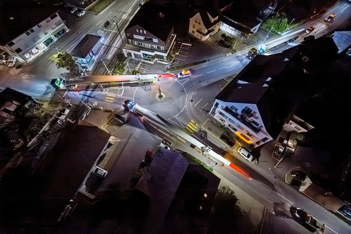 arrivée des pales de nuit à Anet