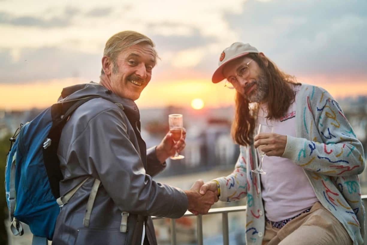 Les dessinateurs Vince et Ohm au cocktail organisé pour Zep à Paris.