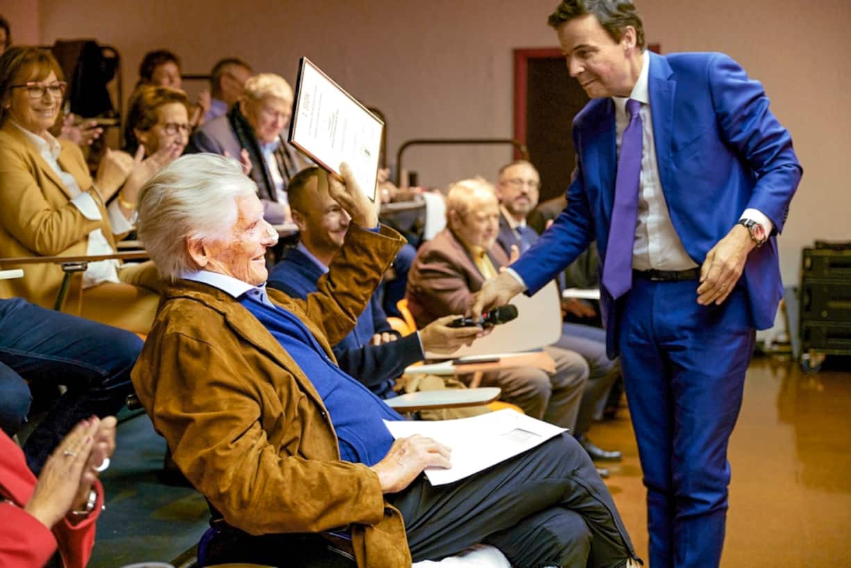 6 novembre 2023, cérémonie à l'aula de l'hôpital de Sion pour Léonard Gianadda