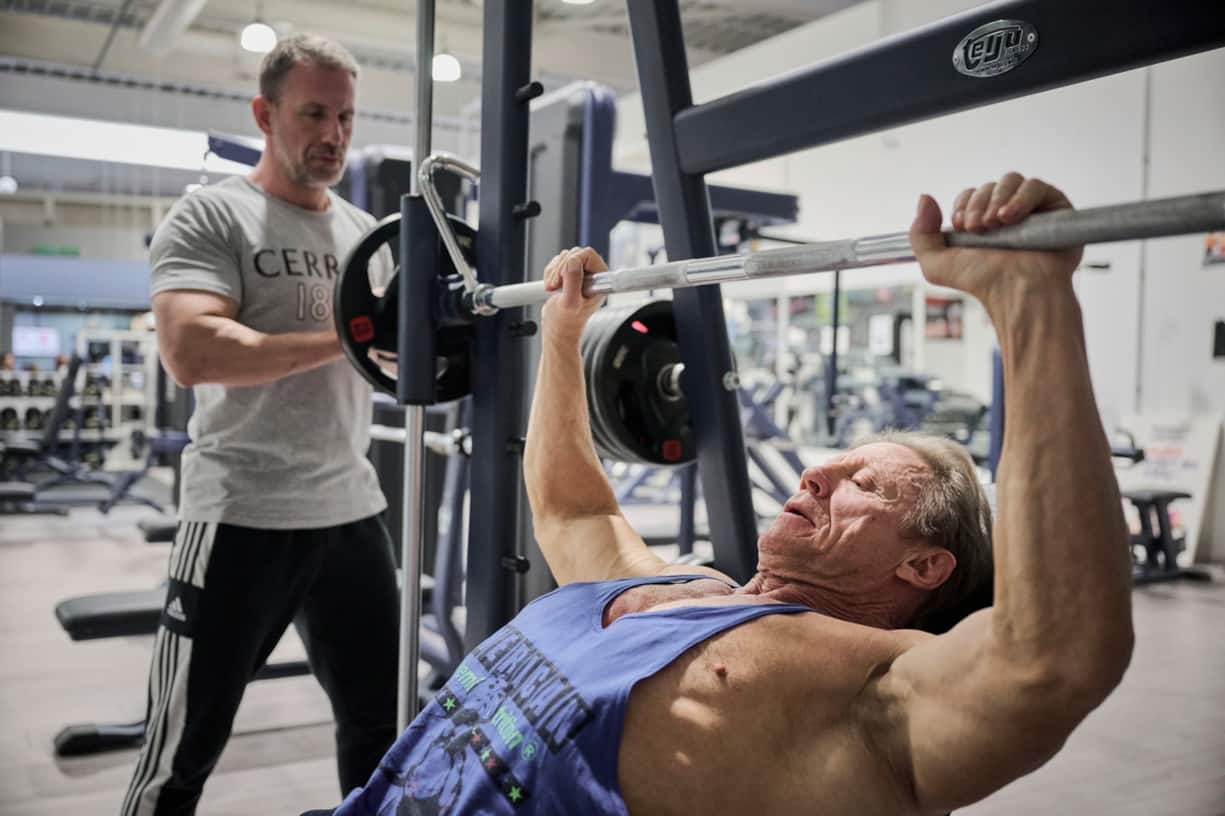 Jean-Louis Locher au fitness Olympian Project à Conthey