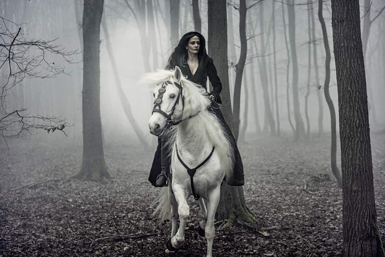 L'actrice Eva Green à cheval sur le tournage des «Trois mousquetaires: Milady»