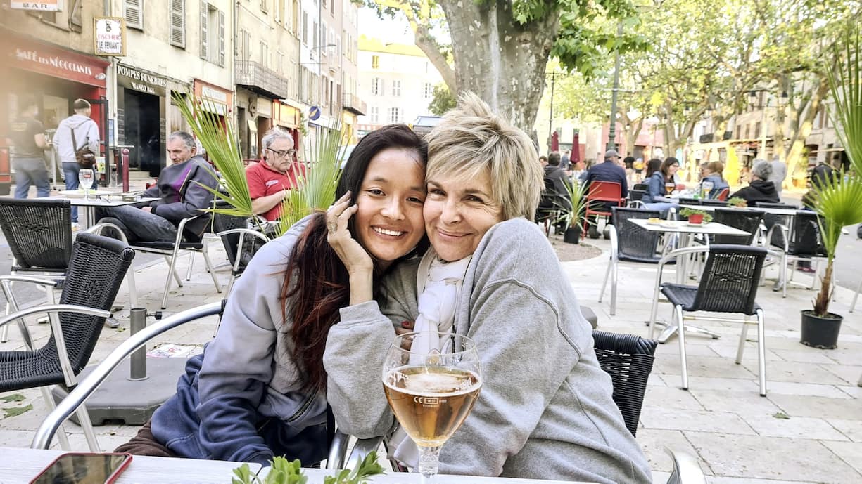 Véronique Jannot avec sa fille Migmar