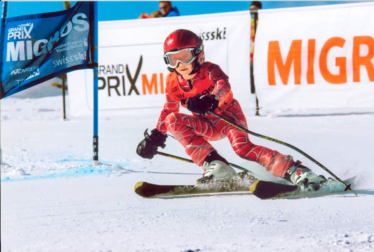 Arnaud Boisset à l'âge de 8 ans, disputant sa première finale du Grand Prix Migros à Zermatt