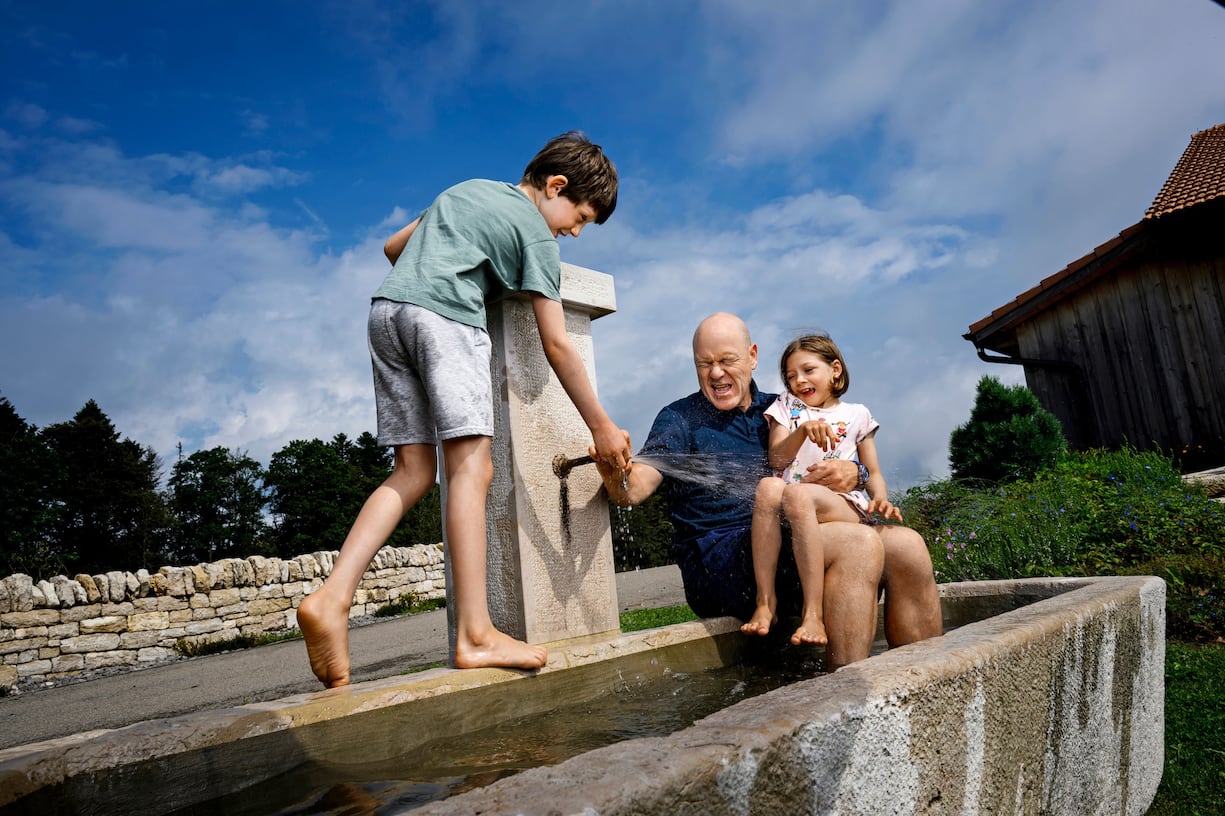 Didier Cuche et sa famille