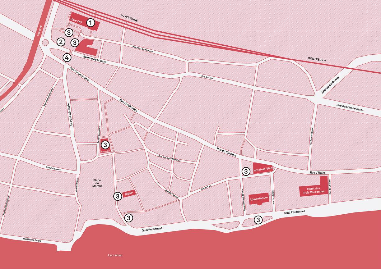 Plan de Vevey et des expositions