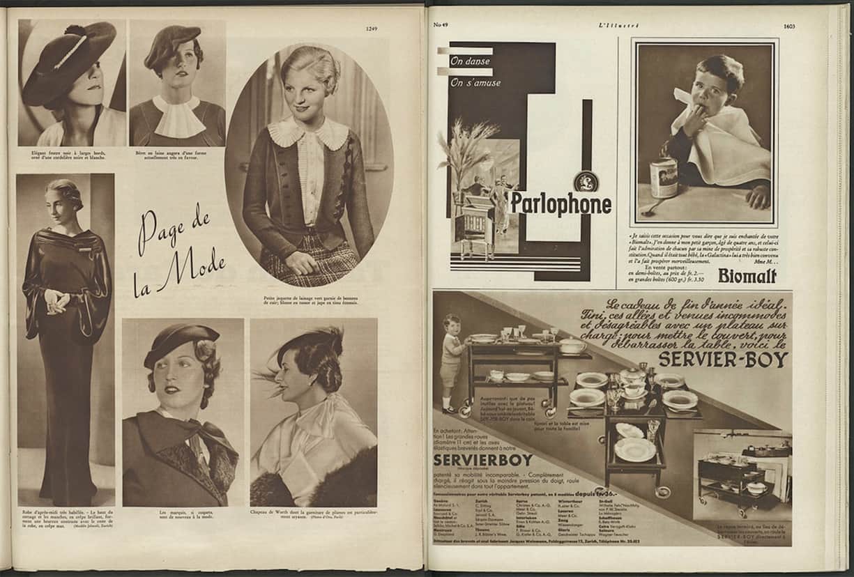 publicités L'illustré 1930