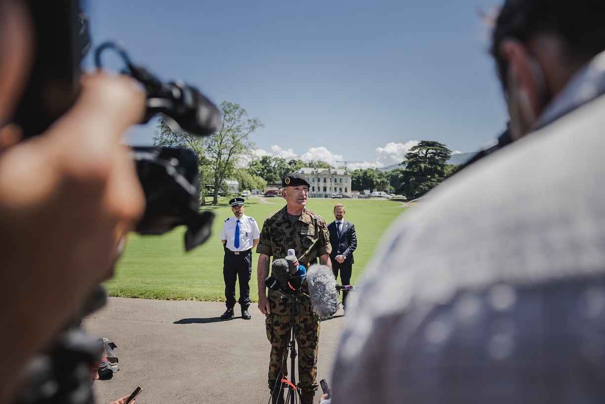 GenÃ¨ve, 11 juin 2021. Visite pour la presse du Parc de la Grange et de sa Villa qui accueillera la rencontre entre Joe Biden et Vladimir Poutine. Â© Niels Ackermann / Lundi13
