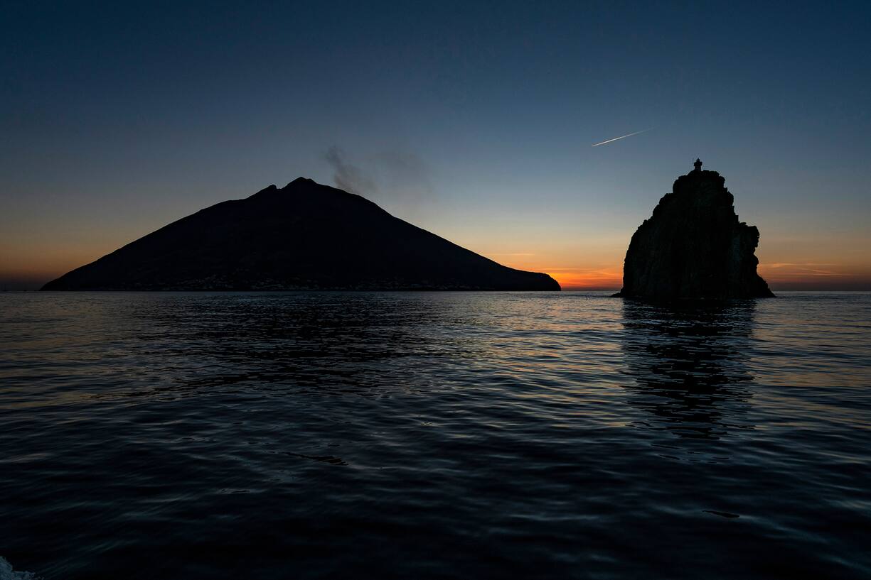 Volcan Stromboli et Strombolito en Sicile.