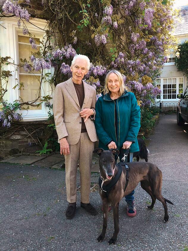 Charlie Watts et son épouse.