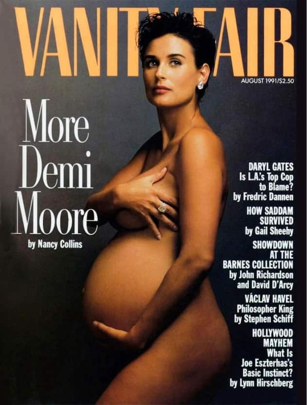 Demi Moore enceinte à la une de «Vanity Fair»