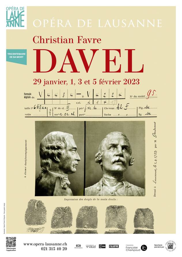 affiche de l'opéra Davel