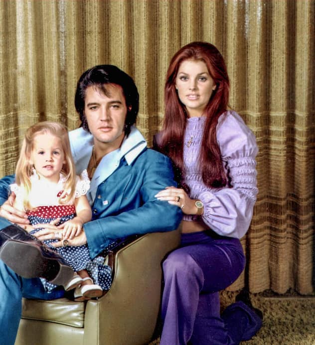 Elvis, Priscilla et Lisa Marie Presley