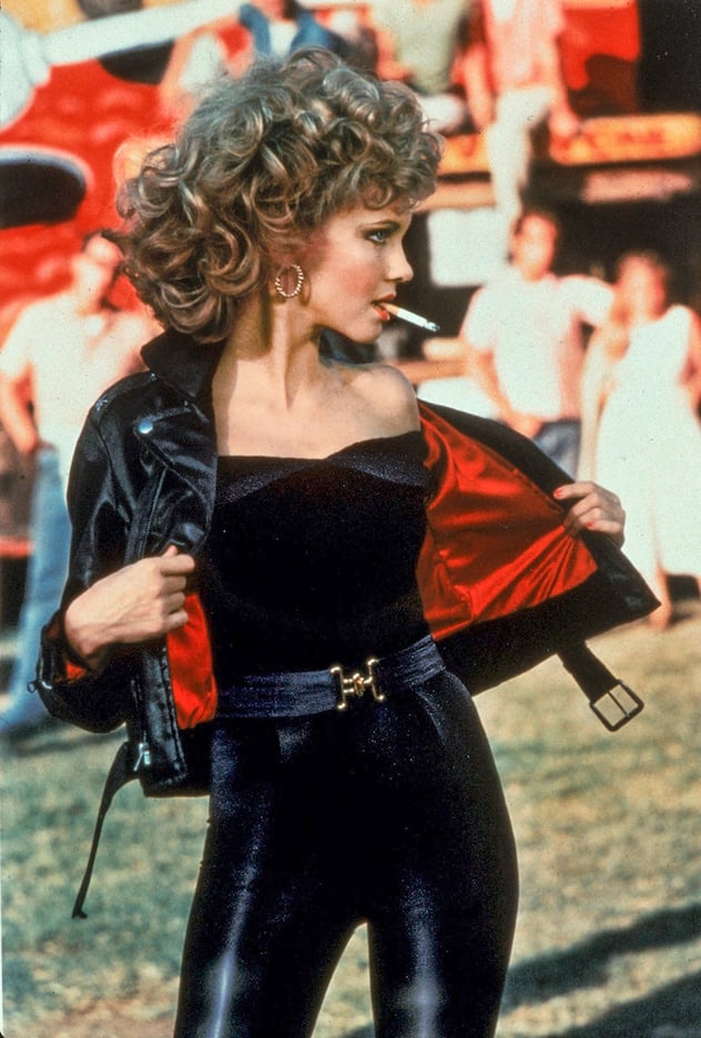 Olivia Newton-John sur le tournage de Grease en 1978l