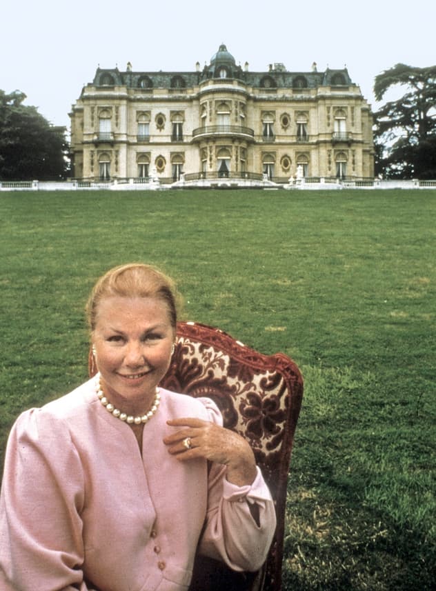 La baronne Nadine de Rothschild, anciennement Nadine Tallier, en 1990