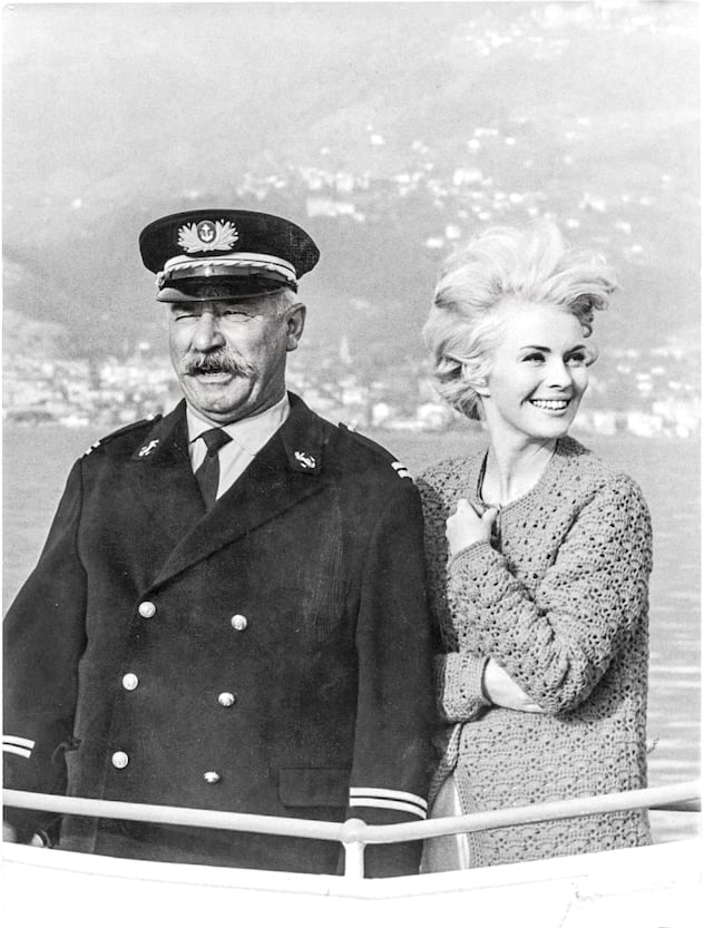 En 1965, l’actrice Jean Seberg tourne dans un policier suisse et côtoie sur L’Italie le vrai capitaine de la CGN Brousoz