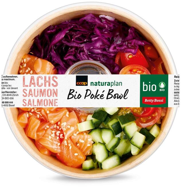 Fruité et coloré: le Bio Poké Bowl, constitué d’une salade composée et de saumon, incarne un mode de vie sain et durable.