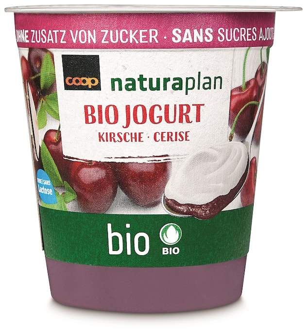 Sans sucre ajouté: le yogourt à la cerise bio Naturaplan est unique en son genre en Suisse.