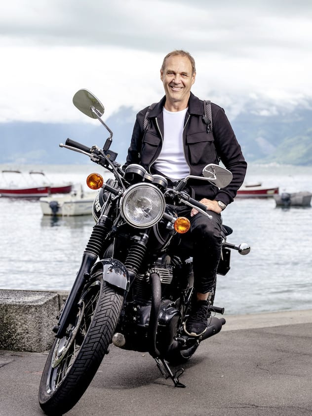Jean-Philippe Ceppi sur sa Kawazaki W800