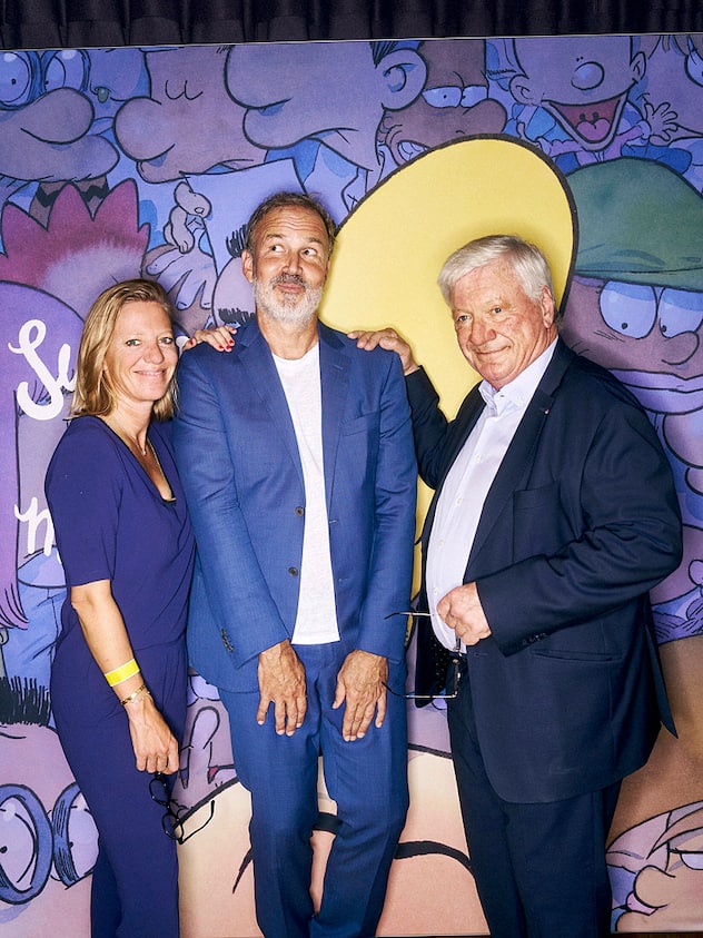 Zep avec Jacques et Marion Glénat, éditeurs.