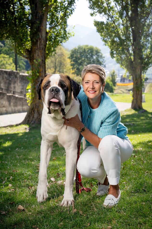 Karin Keller-Sutter à la fondation Barry, à Martigny.