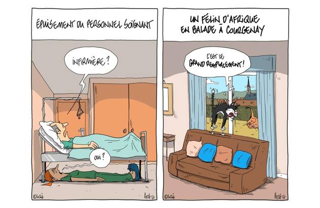 Dessins de presse du dessinateur Pitch Comment publiés dans «Le Quotidien jurassien»