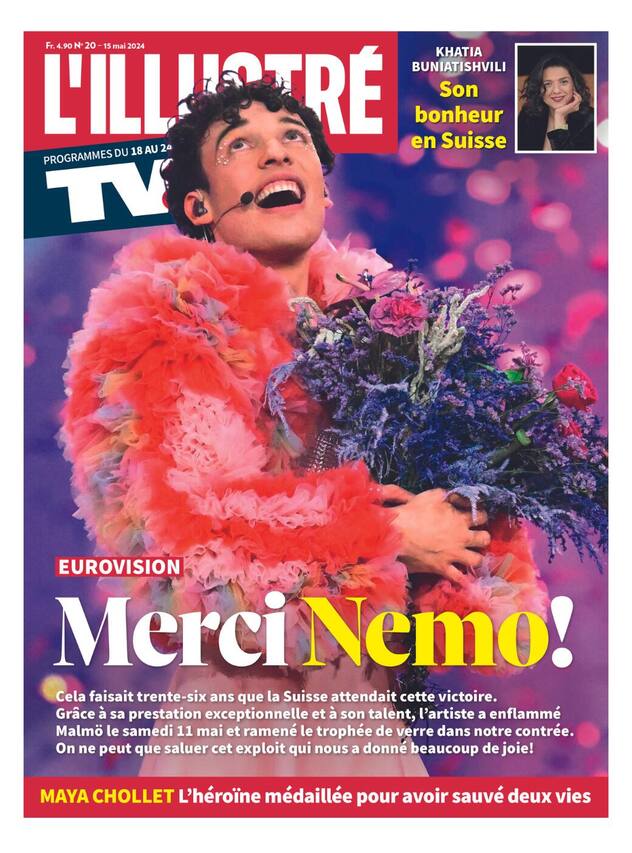 Couverture L'illustré n°20, Nemo remporte l'Eurovision