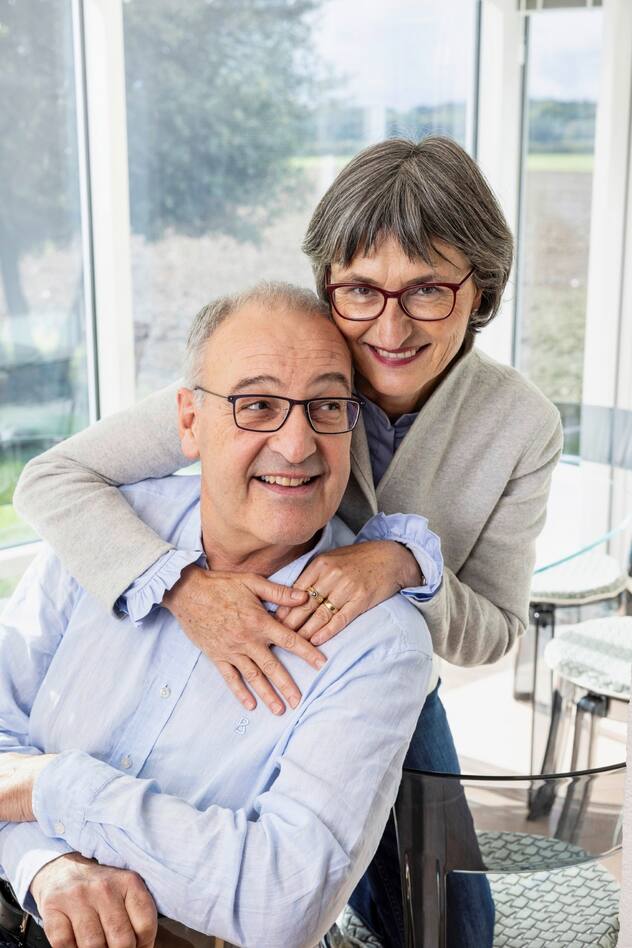 Guy Parmelin, ministre de l'Economie, avec sa femme Caroline