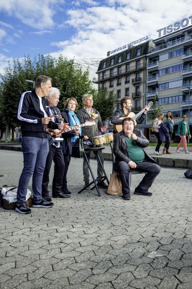 Alain Morisod & les Sweet People dans le quartier des Eaux-Vives à Genève