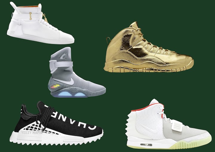 Différents modèles de sneakers
