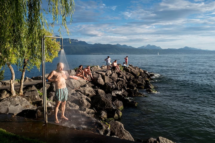 Geneva Lake, Lutry, Switzerland, August 2019 Lac Léman, Lutry, Suisse, août 2019