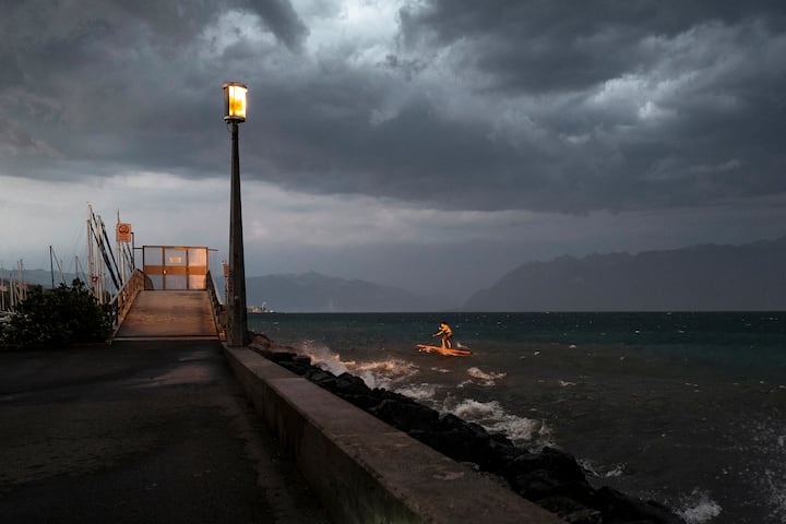 Geneva Lake, Lausanne, Switzerland, August 2018 Lac Léman, Lausanne, Suisse, août 2018