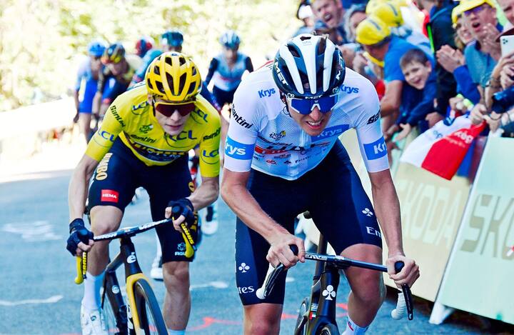Vingegaard et Pogacar au coude-à-coude lors de la 13e étape du Tour de France
