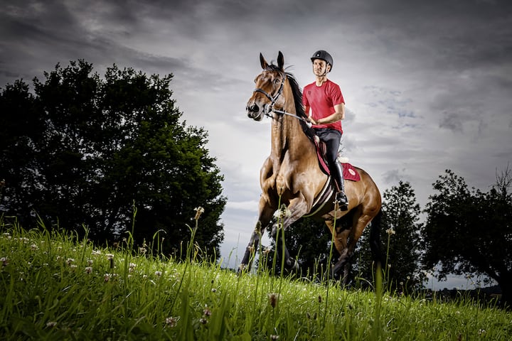 Steve Guerdat le 6 juillet 2021 a Herrliberg. (VFLPIX.COM / Valentin Flauraud)