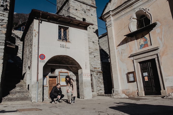 Le centre du village de Corippo
