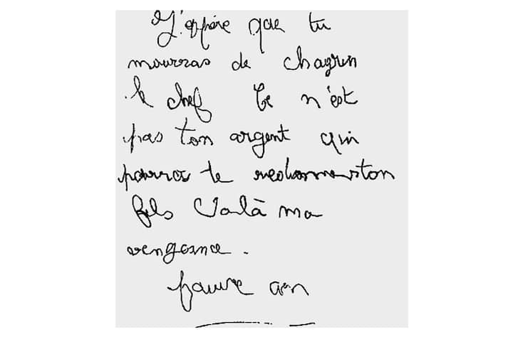 Lettre corbeau Grégory