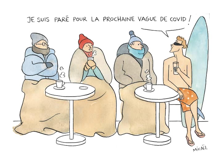 dessin cinquième vague covid humour