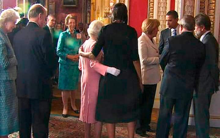 Elisabeth II et les Obama