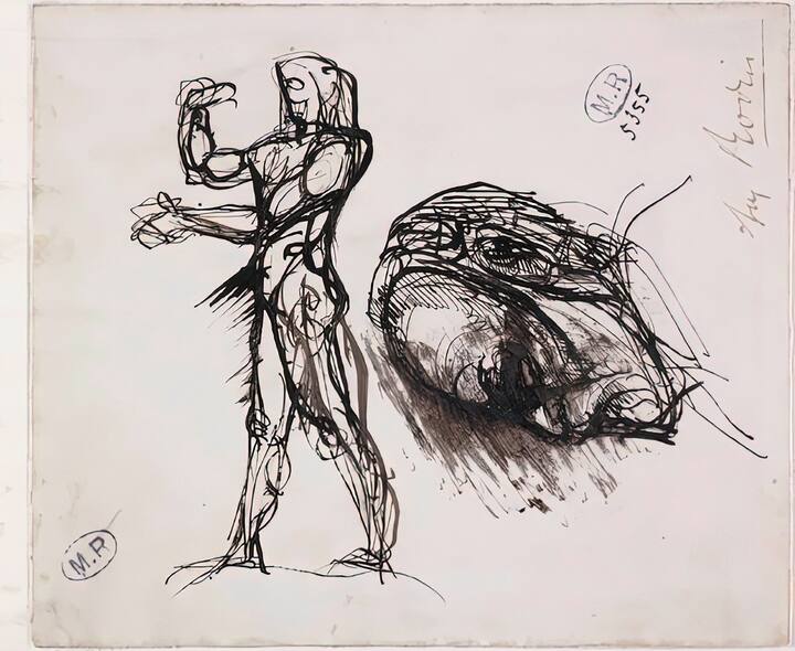 Esquisse du croquis orignal de Rodin