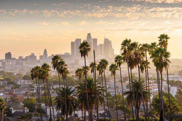Downtown Los Angeles at sunset