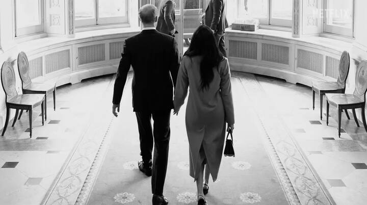 Capture d'écran de «Harry et Meghan» sur Netflix.