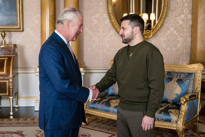 Charles reçoit le président ukrainien, Volodymyr Zelensky à Buckingham