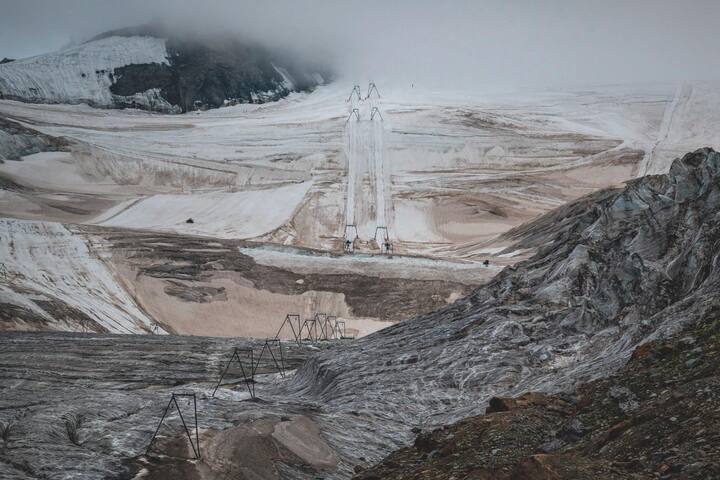 Fonte des glaciers en Suisse