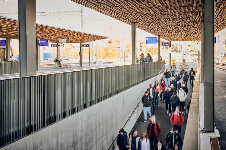 La nouvelle gare de la ville de Bulle