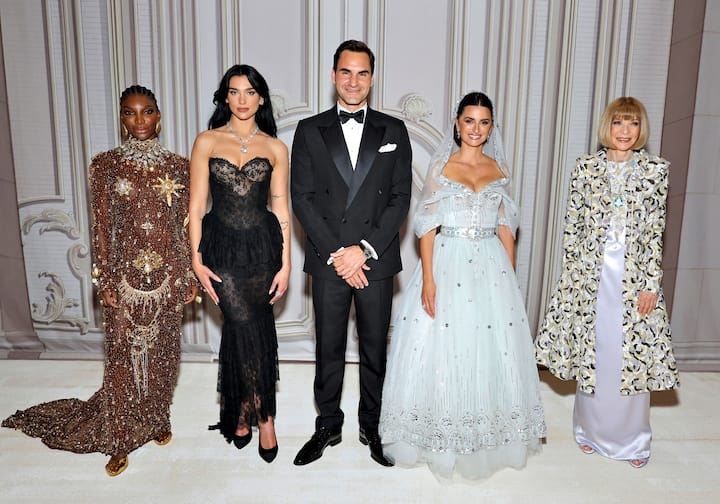 Michaela Coel, Dua Lipa, Penélope Cruz, Anna Wintour et Roger Federer au Met Gala 2023