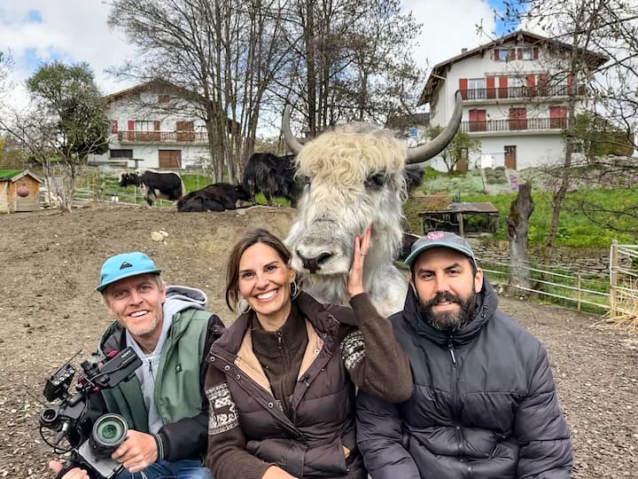 Photo du tournage de "Mon animal et moi"