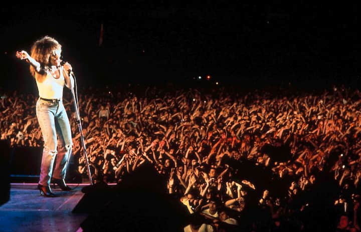 Tina Turner le 6 janvier 1988 en concert au Rio de Janeiro
