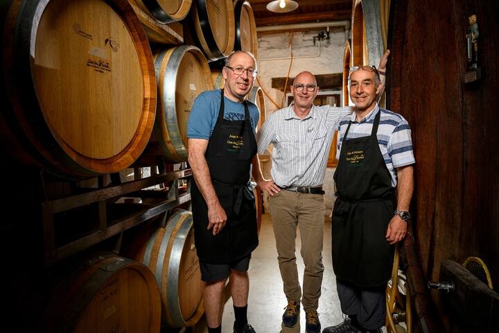 Jean-Marc Jungo, Jean-Marc Richard et Christian Fellmann à la Cave des Lauriers