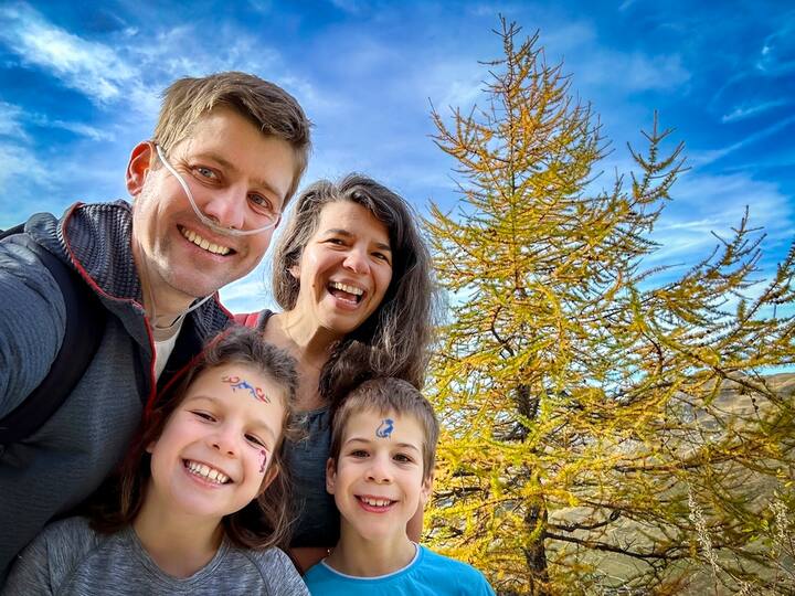 Michel Stückelberger avec sa femme et ses enfants