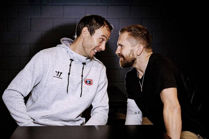 Julien Sprunger et Andreï Bykov, fils de Slava Bykov